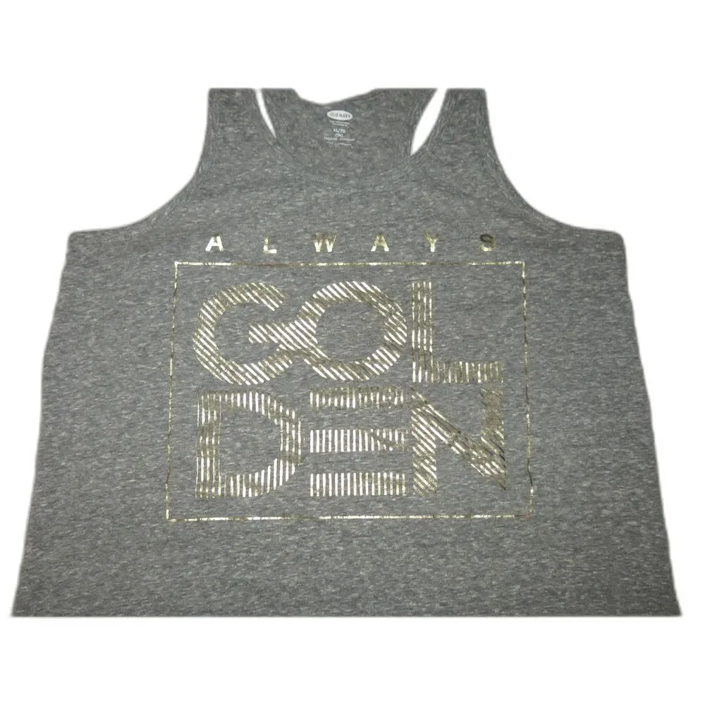 Old Navy girl tank top shirt tee graphic athletic racerback XL 14 pink gray blue